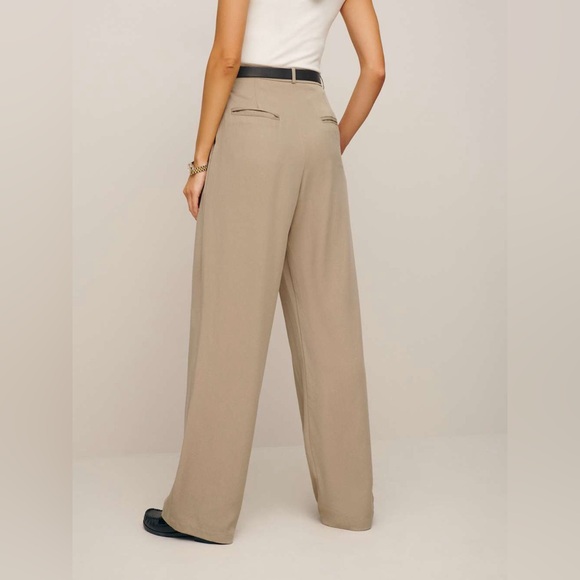 Reformation petite mason pant, khaki - Picture 3 of 6